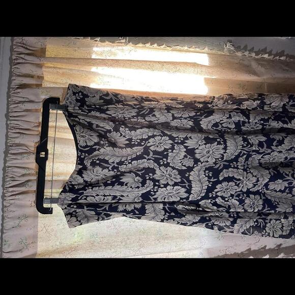Lauren Ralph Lauren Silk Midi Floral Skirt 18 W - Picture 2 of 9